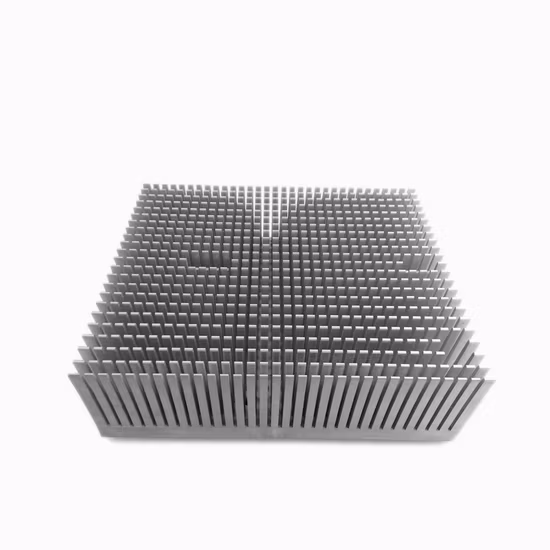 맞춤형 그루브 가공 핀 핀 중부하 산업용 방열판, CNC 밀링 구멍이 있는 압출 알루미늄 열 솔루션 방열판, 평평한 표면